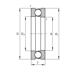 ����������S�� 51108, ���� DIN 711/ISO 104 �˜ʵ���Ҫ�ߴ����������ɷ��x