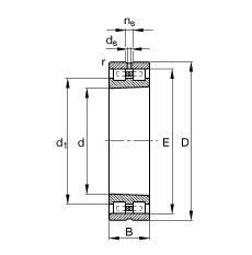 �A���L���S�� NN3096-AS-K-M-SP, ���� DIN 5412-4 �˜ʵ���Ҫ�ߴ�, �Ƕ�λ�S��, �p�У����F�ף��F�� 1:12 ���ɷ��x, �����ּܣ��pС�ď���Ȳ���϶�����ƹ���