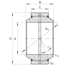 �P���S�� GE40-FO-2RS, ���� DIN ISO 12 240-1 �˜�, ��S�o���ɂȴ��ܷ�
