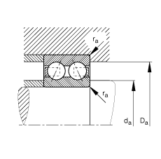 �ǽ��|���S�� 3312-DA, ����(j��) DIN 628-3 ��(bi��o)��(zh��n)����Ҫ�ߴ磬�p�У��ɷ��x�����ʷփ�(n��i)Ȧ�����|�� �� = 45��