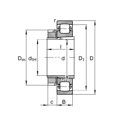 ���ΝL���S�� 20207-K-TVP-C3 + H207, ����(j��) DIN 635 �� DIN 5415 ��(bi��o)��(zh��n)����Ҫ�ߴ�, ���F�׺;o����