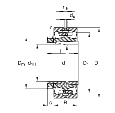 �{�ĝL���S�� 23148-B-K-MB + H3148X, ���� DIN 635-2 �˜ʵ���Ҫ�ߴ�, ���F�׺;o����